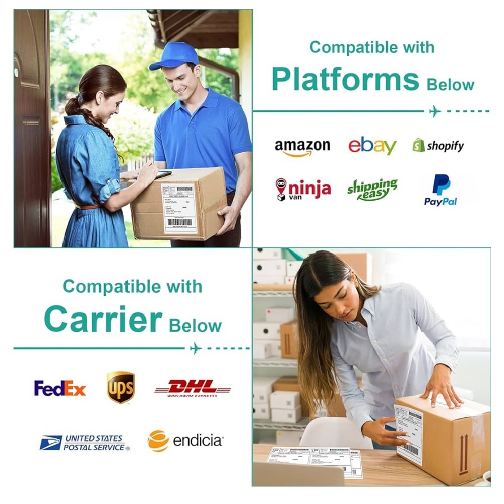 ✏️ NEW 100 Self Adhesive Shipping Labels ✏️ 1 Pack - Picture 5 of 8